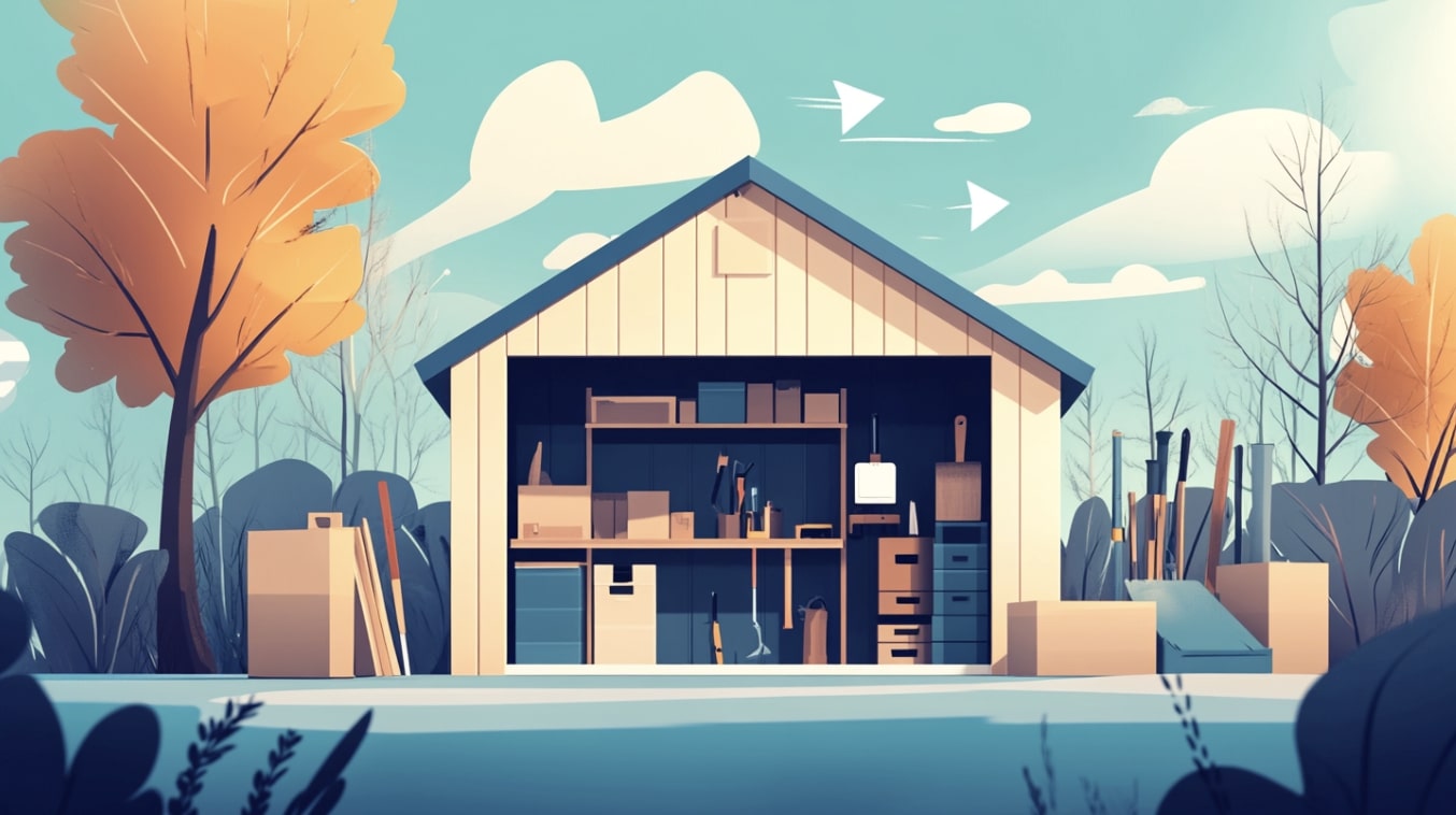 Illustration d'un cabanon qui a besoin d'un meilleur rangement