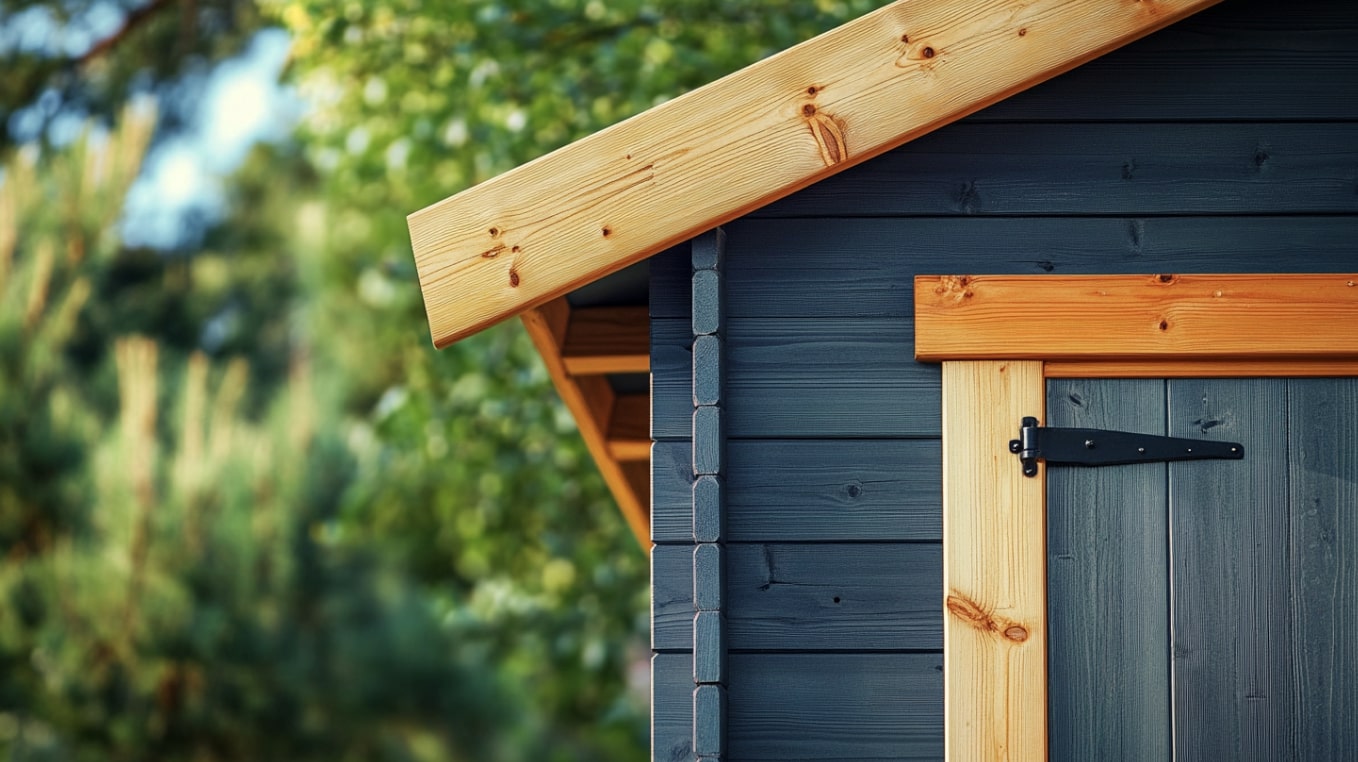 Cabanon bleu en bois