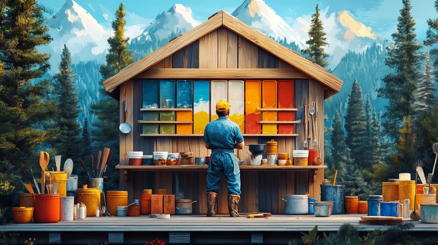 teinture ou peinture pour un cabanon